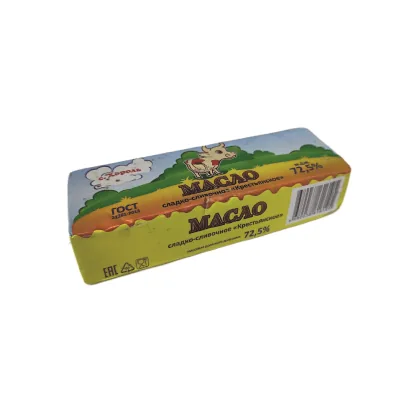 Масло сладко-сливочное Крестьянское 72,5% 0,500кг Хороль